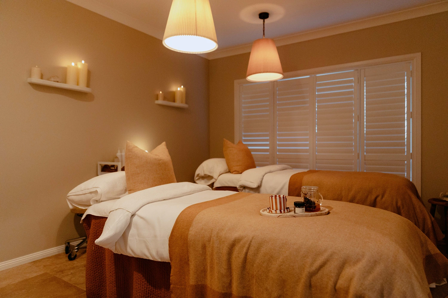 Massage room at Verandah House spa on Tamborine Mountain